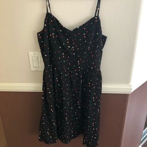 Black Polka Dot Strap Dress